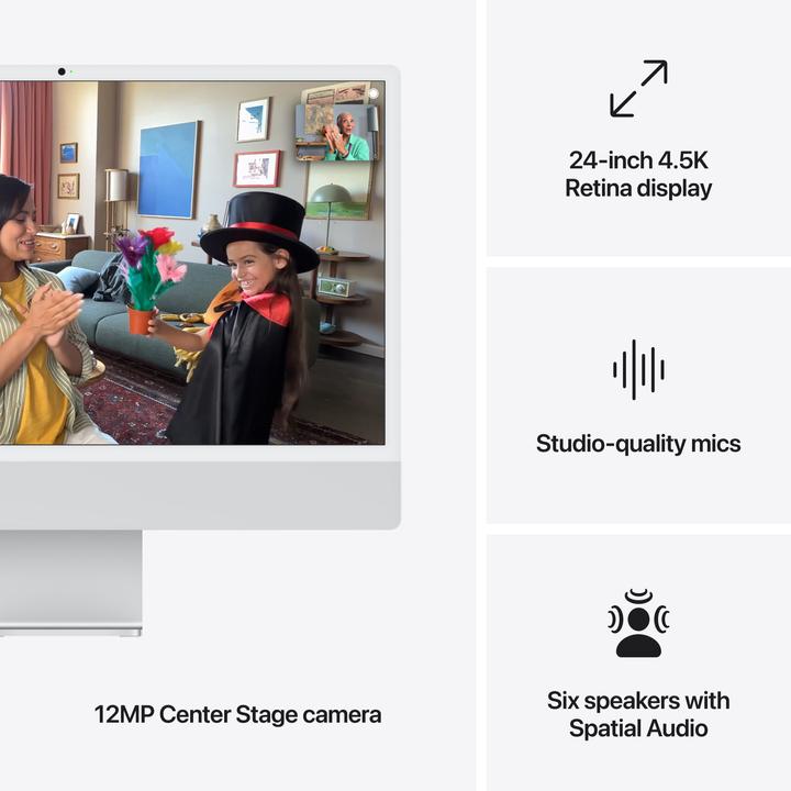 Produktbild Apple iMac 2024 (M4, 24 GB, 1000 GB, Apple M4 10-Core)