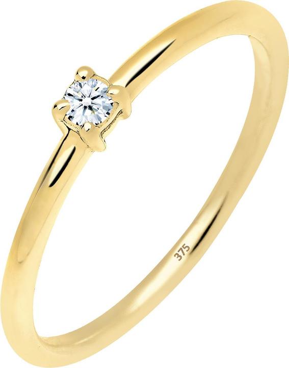 Actual product image Elli DIAMONDS Ring Engagement Ring Diamond 0.06 ct. 375 yellow gold (54, 375/9 K)