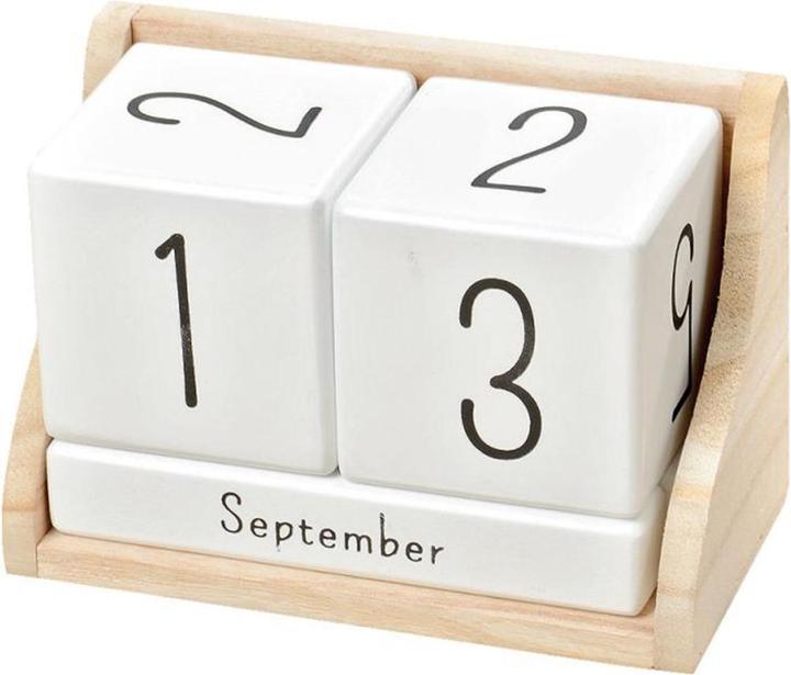 Actual product image Boltze Home Block calendar Manja, wood (Quadrate, German)