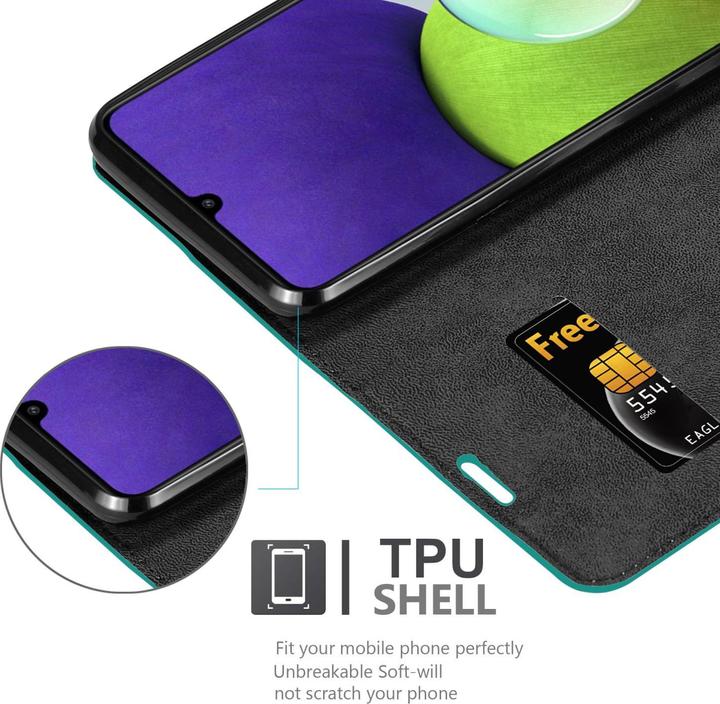 Actual product image Cadorabo Book Invis. Magnet sleeve (Samsung Galaxy M22, Samsung Galaxy A22, Samsung Galaxy A32)