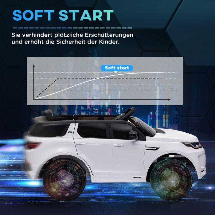 Image du produit Swisshandel24 Kinder Elektroauto 12V Kinderauto mit 2,4G Fernbedienung, Musik, 3-5 km/h, 3-6 Jahre, weiss (12 V)