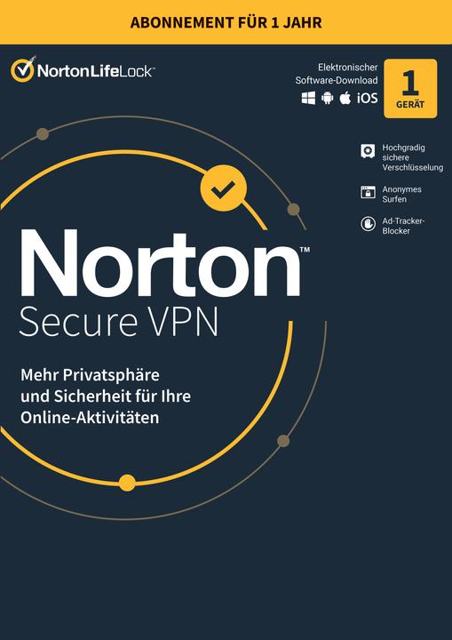 Actual product image Norton Secure VPN (1 User, 1 Devices/Users, 12 months)