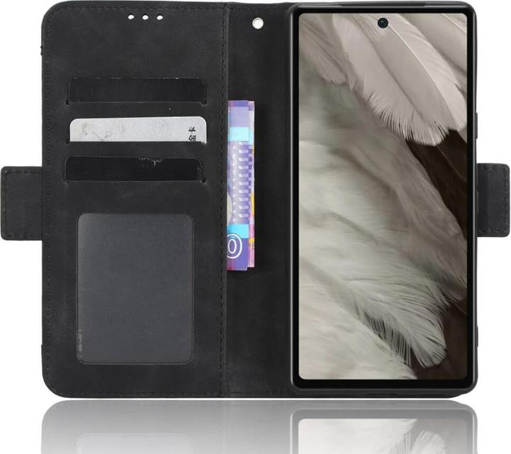Produktbild Cover-Discount Google Pixel 7a - Etui mit vielen Kartenfächer schwarz (Google Pixel 7a)