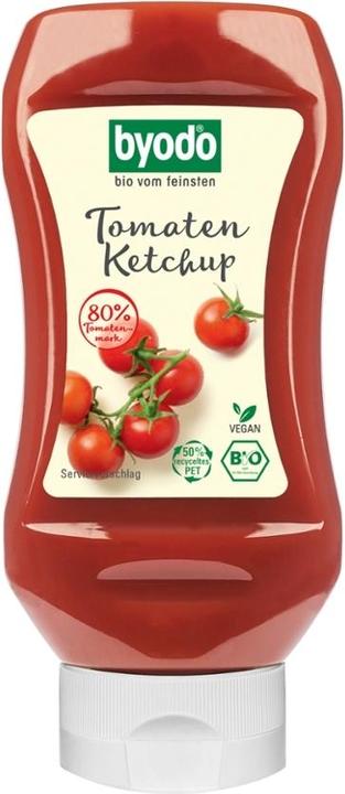 Actual product image Byodo Tomato ketchup, 80% tomato in squeezer /glf