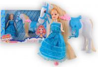 Actual product image Jono Toys Horse 18 cm with doll 15 cm