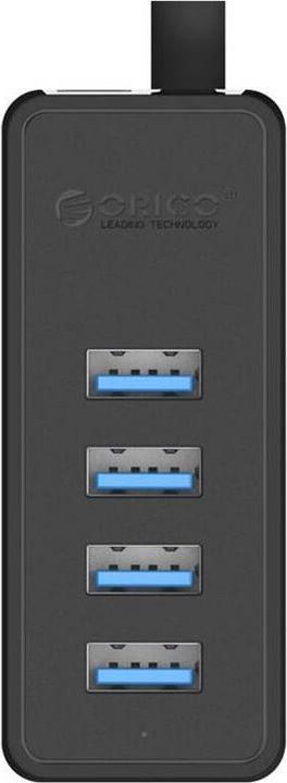 Actual product image Orico W5P-030 USB to 4x USB 3.0 Hub Adapter (black) (USB-A, 4 Ports)