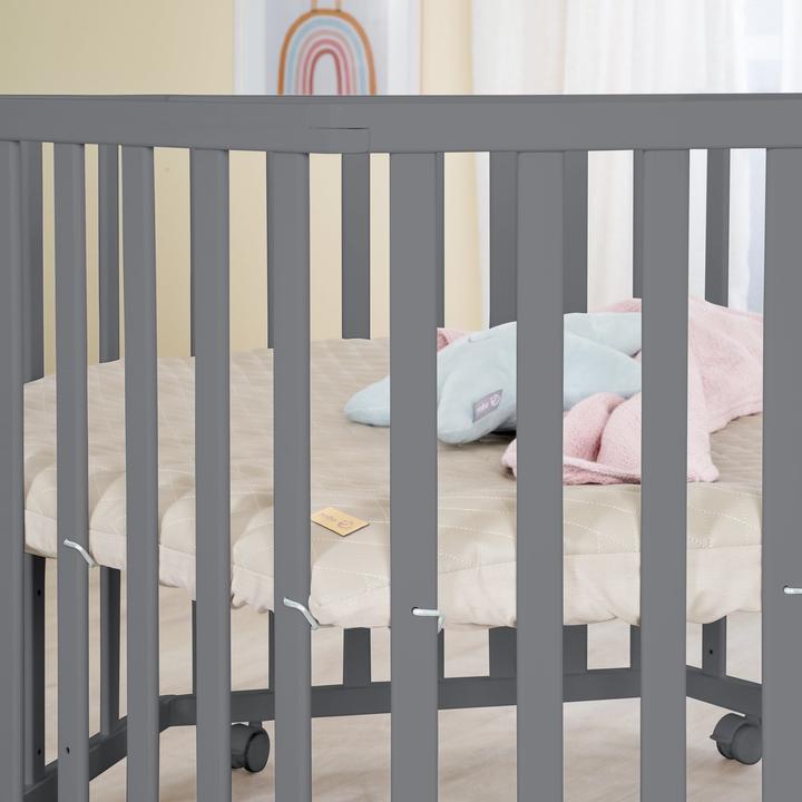 Produktbild Roba Laufgitter 6-eckig Greyish gesteppt (118.50 cm, 103.50 cm, MDF)