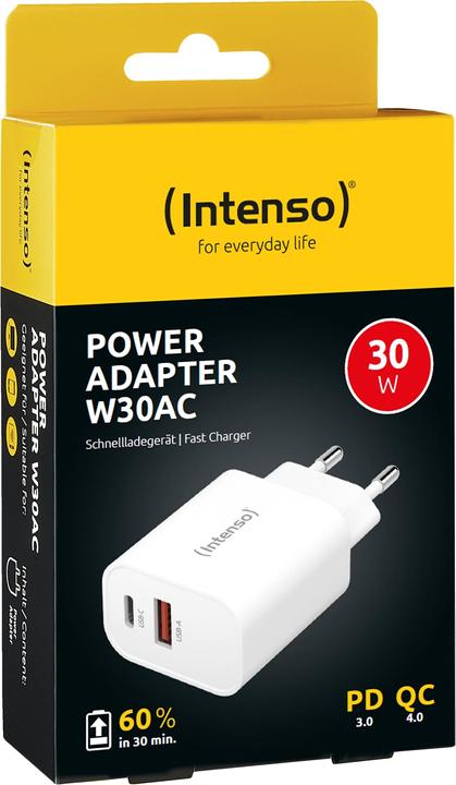 Actual product image Intenso 1x USB-A to 1x USB-C adapter white (30 W)