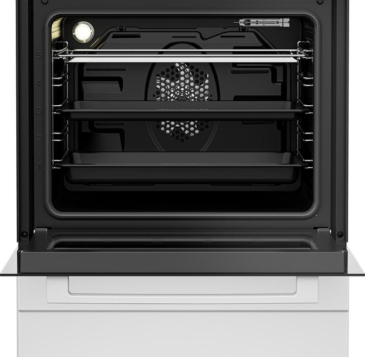 Actual product image Beko FSM 67320 GWS ws Free-standing Cooker 60cm Ceran A 8 Heating Modes Clock