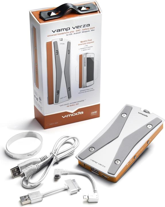 Produktbild V-Moda Vamp Verza White (Powerbank, Gain-Schalter, Bass Boost, USB-DAC)