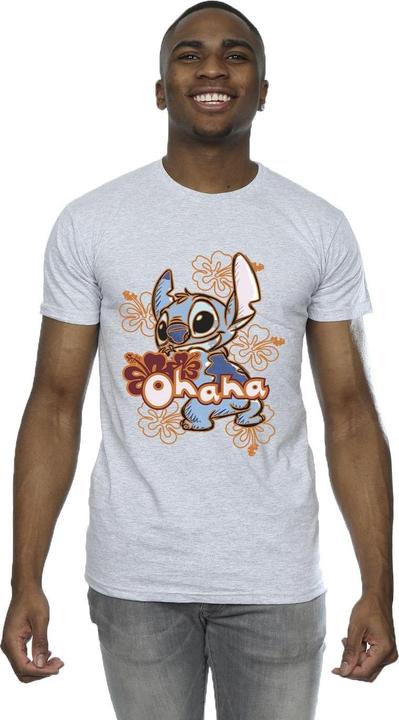 Produktbild Disney Lilo And Stitch Ohana Orange Hibiscus TShirt (S)