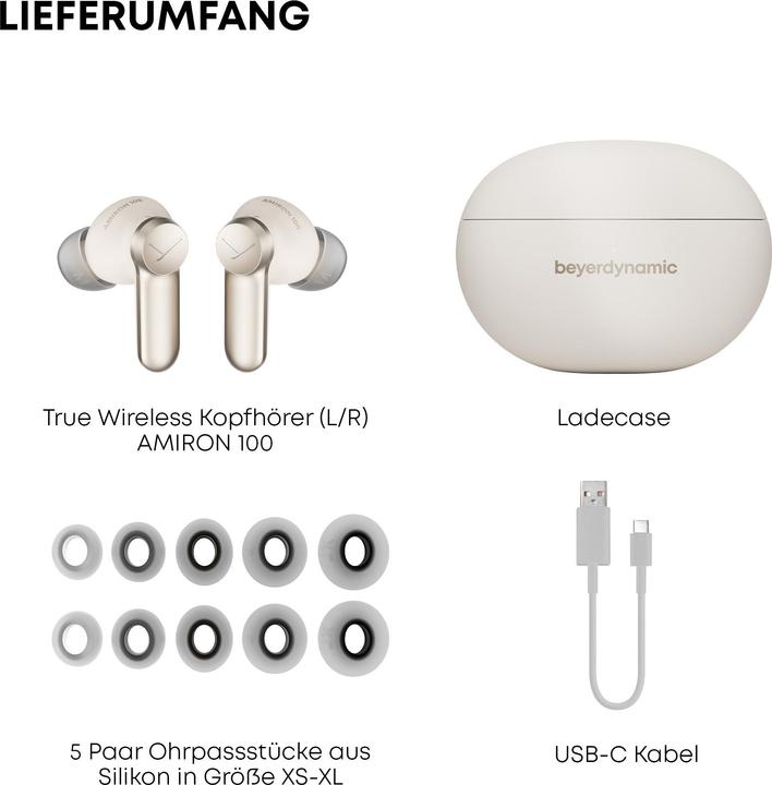 Produktbild Beyerdynamic AMIRON 100 Cream open-back headphones (ANC, 27 h, Kabellos)