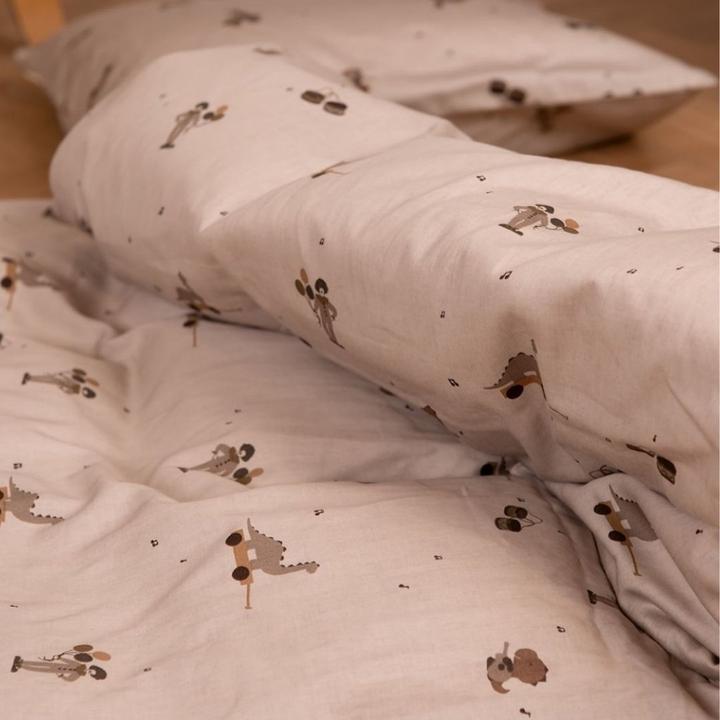 Actual product image Nuuroo Bera baby bed linen - Music Dino (40 x 45 cm)