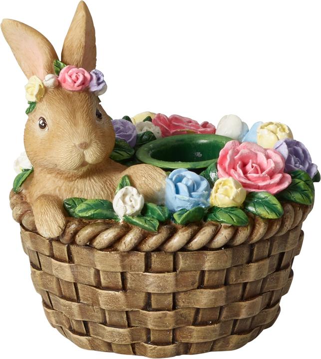 Villeroy & Boch Portacandele Bunny Tales Rabbit in cestino (8,5 x 8,5 x 9 cm)