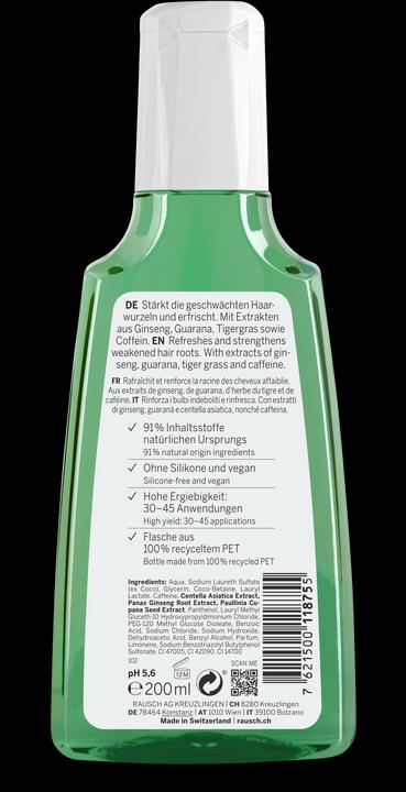 Actual product image Rausch Caffeine shampoo with ginseng (20 ml, Liquid shampoo)