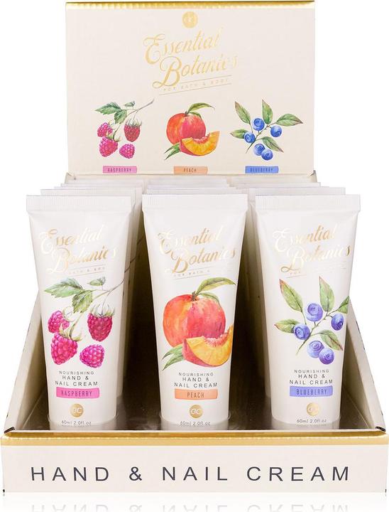 Accentra Hand- & Nagelcreme ESSENTIAL BOTANICS - FRUITS in Tube, 60ml, 3 Motive/Düfte sortiert: Himbeere/Pfir (60 ml)