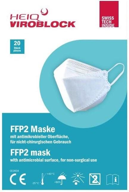 Produktbild Heiq Schutzmaske Viroblock FFP2, 20 Stück (FFP2, 20 x)