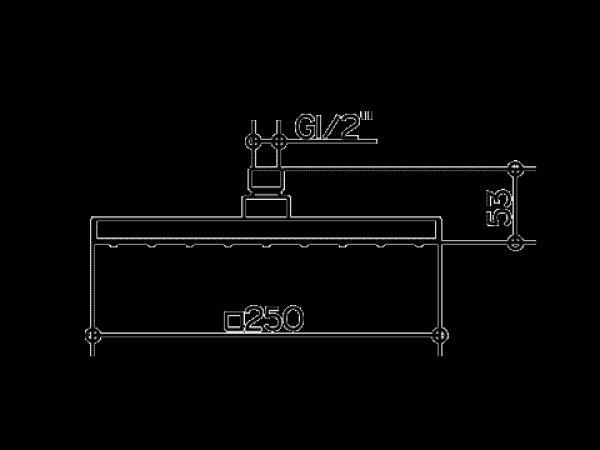 Actual product image Keuco EDITION 300 overhead shower (1 Beam types, 15 l/min)
