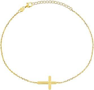 Brilio Silver - Decent Gold Plated Cross Bracelet BRC128Y