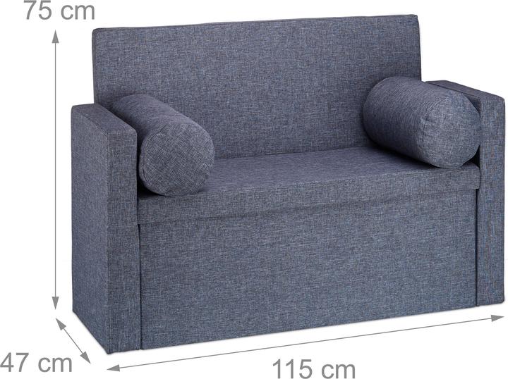 Image du produit Relaxdays Banquette avec dossier et accoudoirs (115 cm)