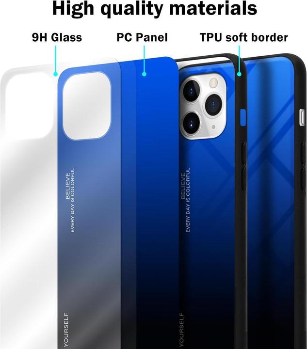 Productafbeelding Cadorabo TPU 2 kleuren glasdekking (Apple iPhone 11 Pro)