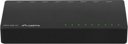 Actual product image Lanberg DSP2-1008-12V Network Switch Unmanaged Gigabit Ethernet (10/100/1000) (8 Ports)