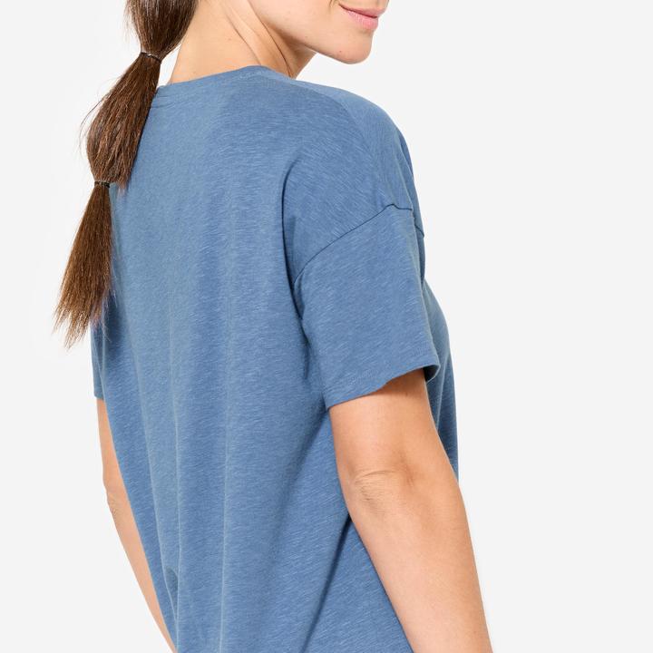 Produktbild Kimjaly Women's Short-Sleeved Yoga T-Shirt - Dark Blue (M)