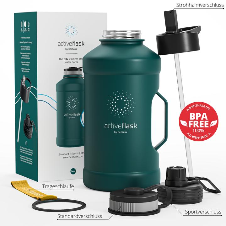Immagine prodotto BeMaxx Borraccia Active Flask, Single-Wall, 2200ml (2.20 l)