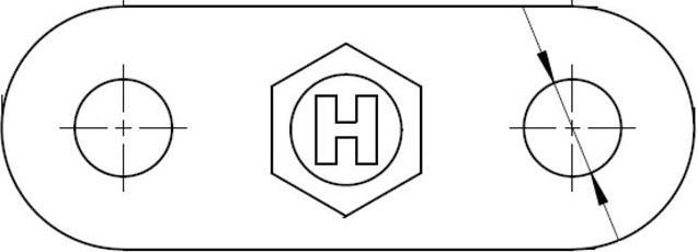 Produktbild Hautau ATRIUM HS Unterlegplatte für Riegelbolzen, Stärke 0,5 mm, Stahl verzinkt