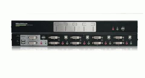 Immagine prodotto Aten CS1644, switch KVM a 4 porte a doppia vista con hub USB a 2 porte