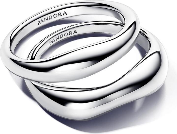 Produktbild Pandora Organisch Geformte Stacking Ringe (52, 925 Silber)