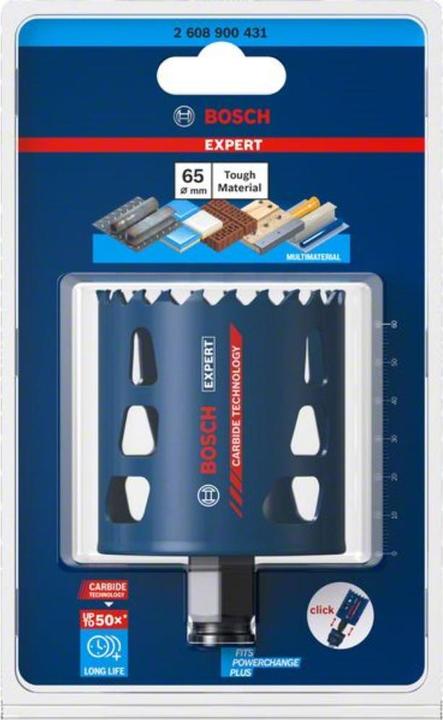 Produktbild Bosch Professional Zubehör EXPERT Tough Material Lochsäge, 65 x 60 mm (65 Millimeter)