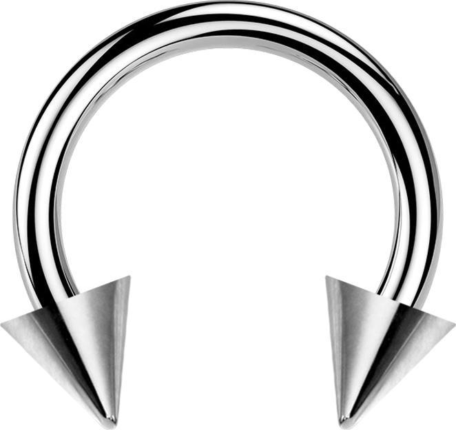 Produktbild Star Piercing Circular Barbell silber mit zwei Cones (Titan G23, ohne Messing)