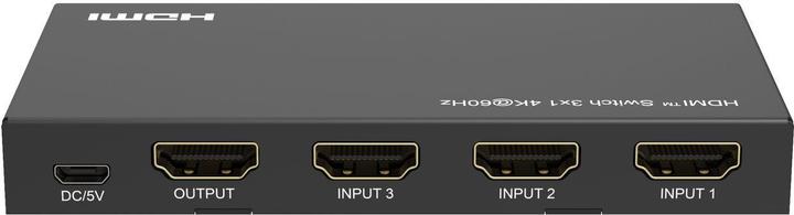 Actual product image MicroConnect 4K@60Hz HDMI Switch 3x1, HDCP