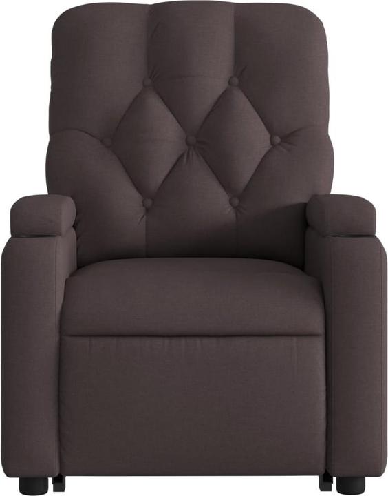 Actual product image VidaXL Massage armchair Stand-up aid TV armchair Relax armchair Dark brown fabric