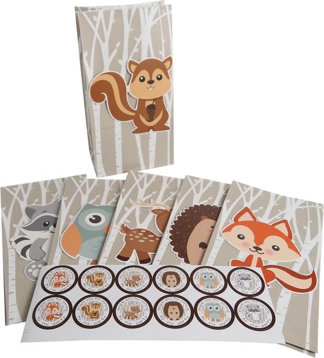 Produktbild Cut my Cookies Papiertüte Waldtiere 12 Stück, Mehrfarbig (12 x)