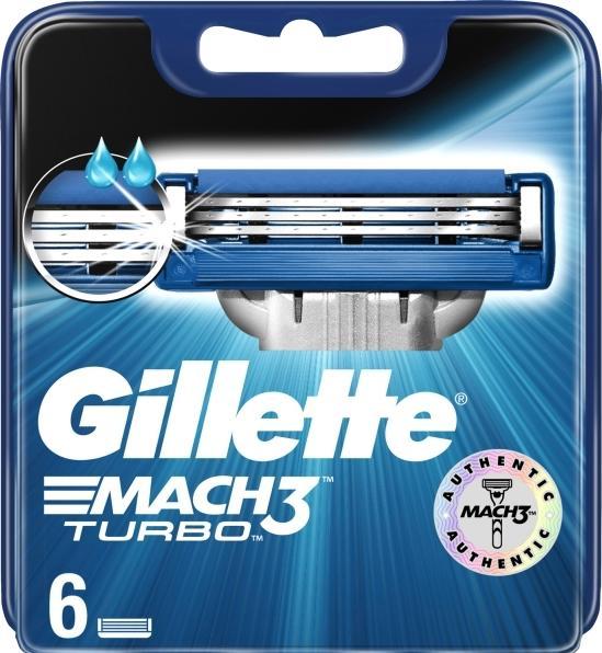 Produktbild Gillette Rakblad Mach3 Turbo 6st