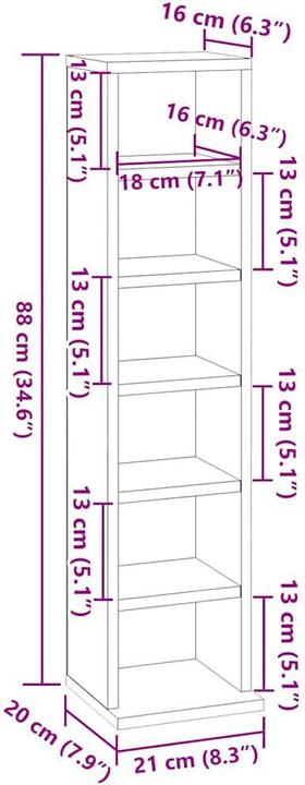 Actual product image VidaXL CD-Schrank
