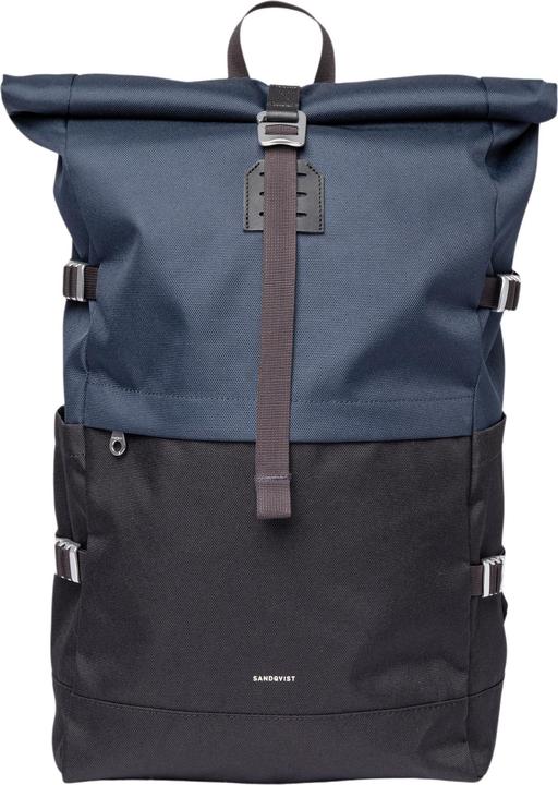 Bleu marine avec cuir noir, Multi Black
