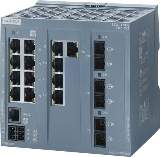 Produktbild Siemens SIEM 6GK5213-3BD00-2AB2 SCALANCE XB213-3 2 IE-Switch 6GK5213-3BD00-2AB2 (8 Ports)