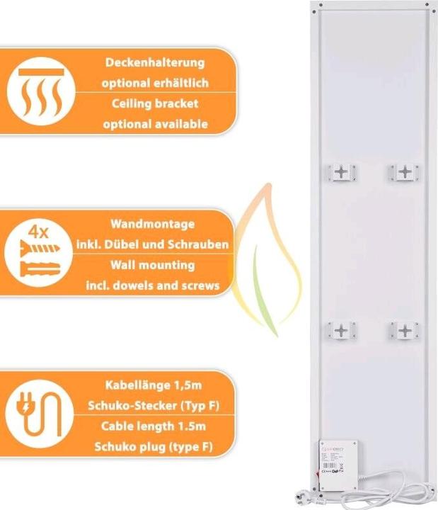 Produktbild Sundirect PE380 Plus Infrarotheizung 30x120 cm380 Watt