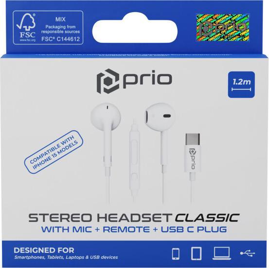 Image du produit prio Casque stéréo USB C classique (Filaire)