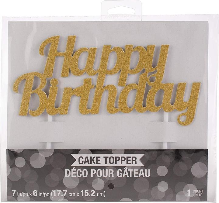 Immagine prodotto Creative Party Cake topper glitterato di buon compleanno