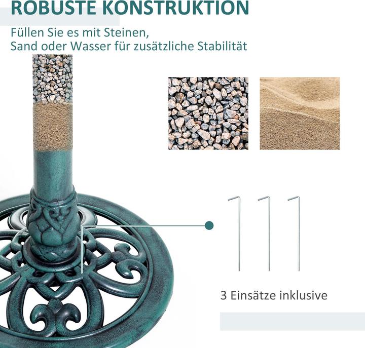 Produktbild Outsunny Vogeltränke mit Ornamentsockel