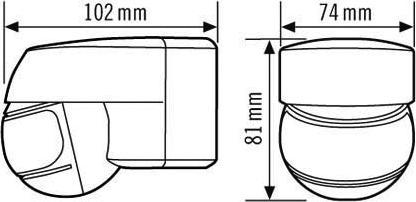 Produktbild Esylux Bewegungsmelder MD 120 weiss (12 m)