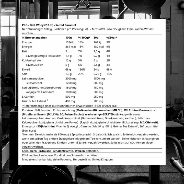 Produktbild PhD Nutrition Diet Whey (Gesalzen Karamell, 1 Stk., 1000 g)