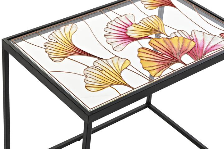 Image du produit DKD Home Decor Set de 3 tables Jaune Noir Rose Doré 60 x 40 x 50 cm