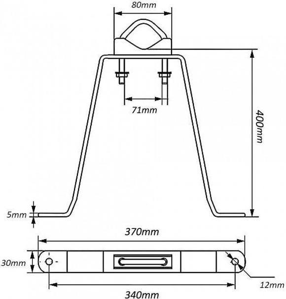 Image du produit Maclean MCTV-934 - Support de mât d'antenne, 40cm (Prise antenne)