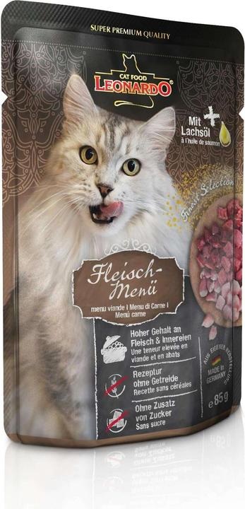 Actual product image Leonardo Cat Food Finest Selection Pouch Meat Menu (Adult, 1 pcs., 85 g)