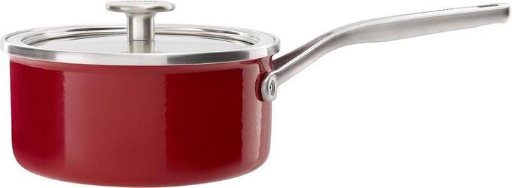 KitchenAid Cvd Saucepan 18cm eRed Ex / Cream int (Stielkasserolle, Stahl)